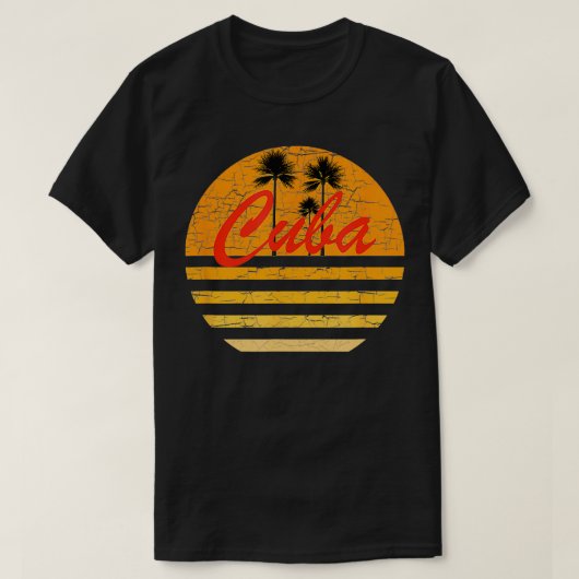 Cuba Retro 70s Throwback Surf T-shirt (Design voorkant)