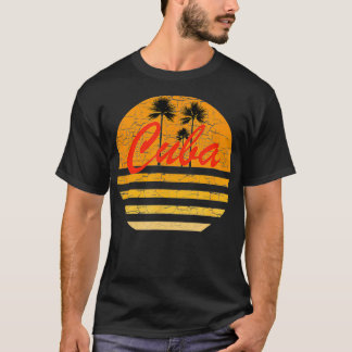 Cuba  Retro 70s Throwback Surf T-shirt