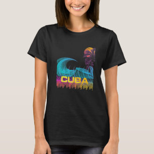 Cuba Retro 80s Stijl  Vaporwave Surf T-shirt