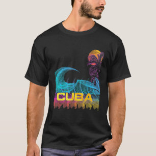 Cuba Retro 80s Stijl  Vaporwave Surf T-shirt
