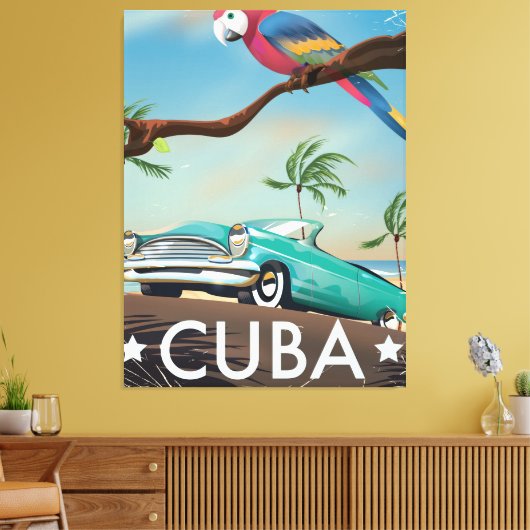 Cuba retro Travel print (Insitu (Woonkamer))