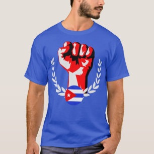 Cuba Revolutie Hand Vlag Revolutie T-shirt