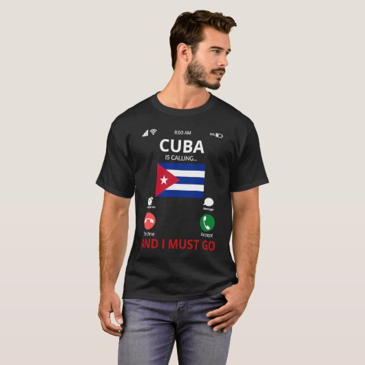 Cuba roept t-shirt (Voorkant volledig)