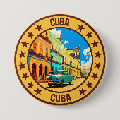 Cuba Ronde Button 7,6 Cm (Voorkant)