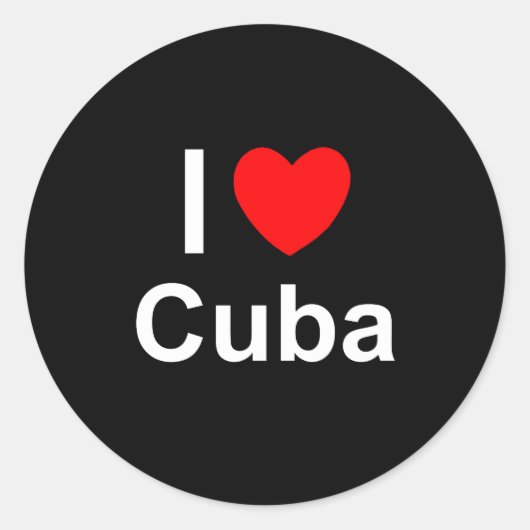 Cuba Ronde Sticker (Voorkant)