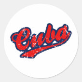 Cuba Ronde Sticker (Voorkant)