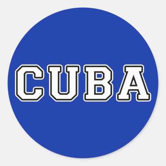 Cuba Ronde Sticker (Voorkant)