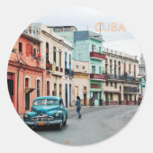 Cuba Ronde Sticker (Voorkant)