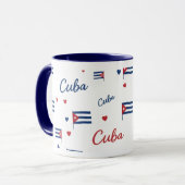 Cuba Roots Pattern Mok | Caribische Vlag (Voorkant links)