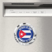 Cuba Round Emblem Magneet (Insitu (Vaatwasser))
