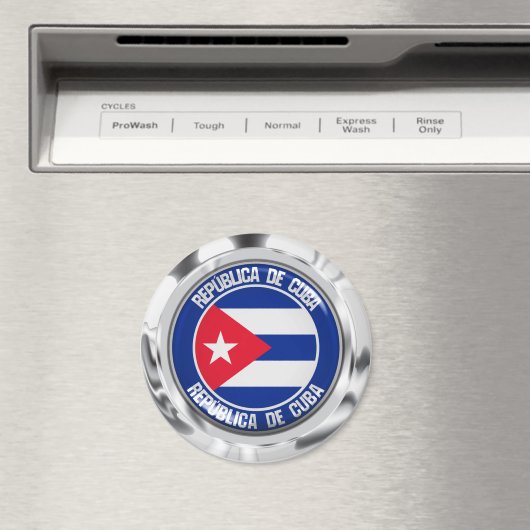 Cuba Round Emblem Magneet (Insitu (Vaatwasser))