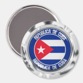 Cuba Round Emblem Magneet (Voorkant / Achterkant)