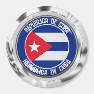 Cuba Round Emblem Magneet
