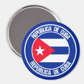 Cuba Round Emblem Magneet (Voorkant / Achterkant)