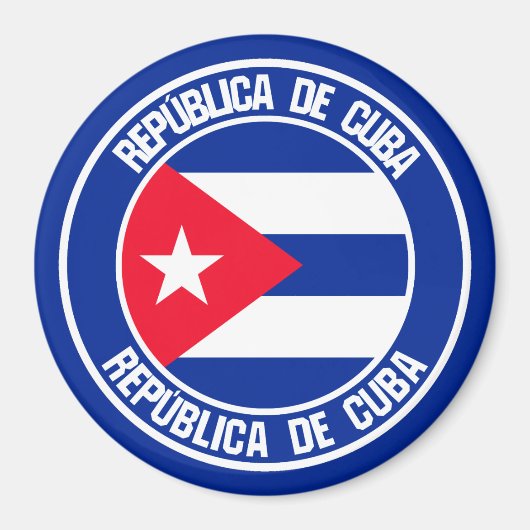 Cuba Round Emblem Magneet (Voorkant)