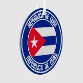 Cuba Round Emblem Ornament (voorkant)