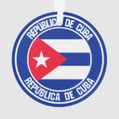 Cuba Round Emblem Ornament (achterkant)