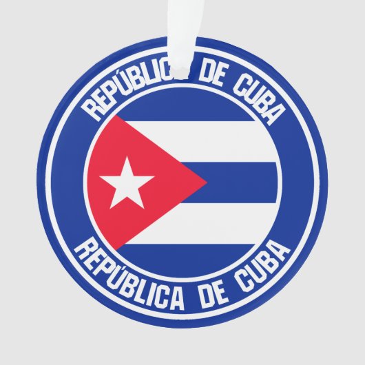 Cuba Round Emblem Ornament (voorkant)