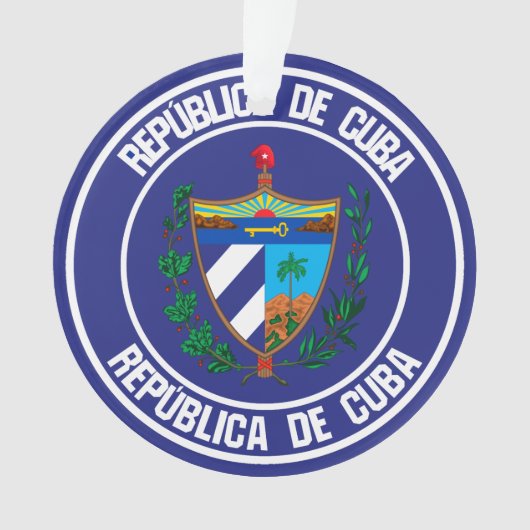 Cuba Round Emblem Ornament (voorkant)