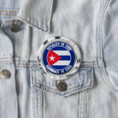 Cuba Round Emblem Ronde Button 7,6 Cm (In situ)
