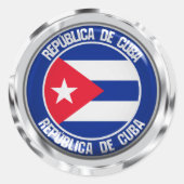 Cuba Round Emblem Ronde Sticker (Voorkant)