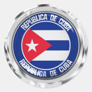 Cuba Round Emblem Ronde Sticker