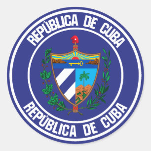 Cuba Round Emblem Ronde Sticker