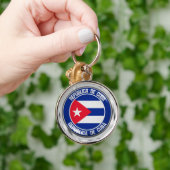 Cuba Round Emblem Sleutelhanger (Hand)