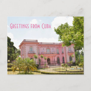 Cuba roze Mansion Briefkaart