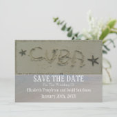 Cuba Save the Date Destination Beach Wedding (Staand voorkant)