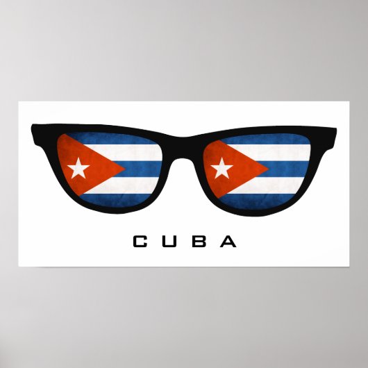 Cuba Shades aangepaste tekst & kleur poster (Voorkant)
