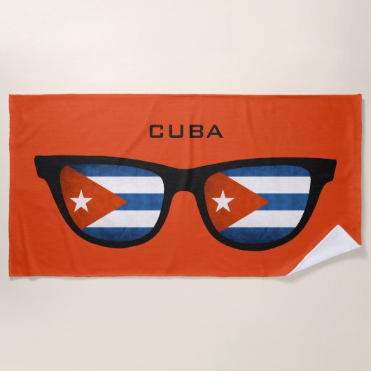 CUBA Shades aangepaste teksthanddoek Strandlaken (Voorkant)