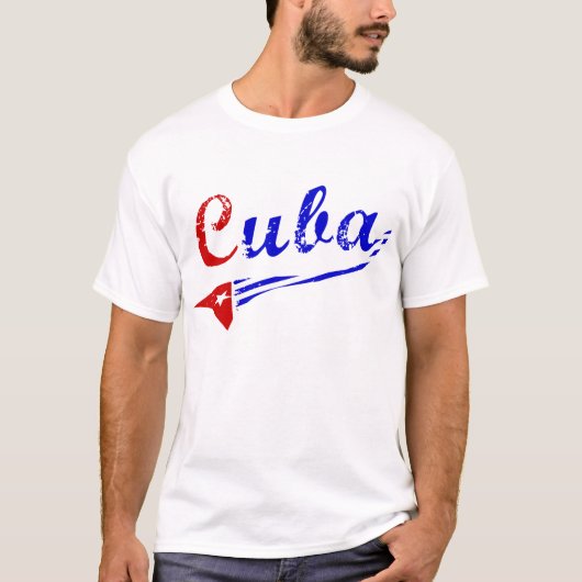 Cuba-Shirt met Cubaanse vlag T-shirt (Voorkant)