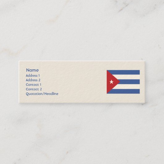 Cuba - Skinny Mini Visitekaartje (Voorkant)
