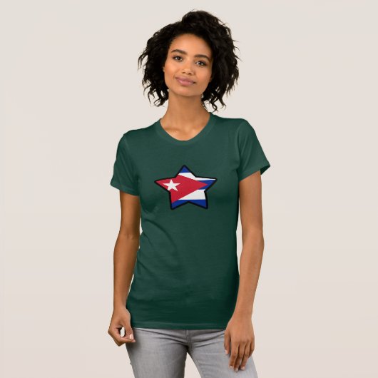 Cuba stervlag T-shirt (Voorkant volledig)