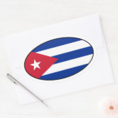 Cuba-Sticker met vlag ovaal Ovale Sticker (Envelop)