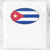 Cuba-Sticker met vlag ovaal Ovale Sticker (Tas)