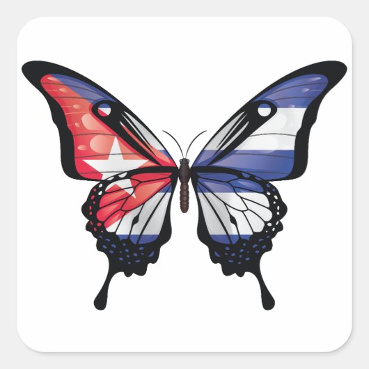 Cuba Swallowtail Vlinder Vlag Sticker (Voorkant)