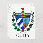CUBA - symbool/wapen/vlag/kleuren/embleem Briefkaart (Voorkant / Achterkant)