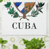 CUBA - symbool/wapen/vlag/kleuren/embleem Theedoek (Gevouwen)