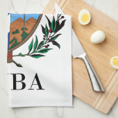 CUBA - symbool/wapen/vlag/kleuren/embleem Theedoek (Quarter Fold)