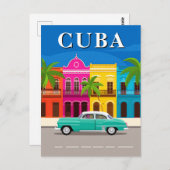 Cuba Travel Classic Car Briefkaart (Voorkant / Achterkant)