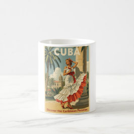 Cuba Travel Glamour Caribbean Paradise Art Koffiemok