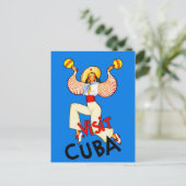 Cuba Travel Poster Maracas Briefkaart (Staand voorkant)