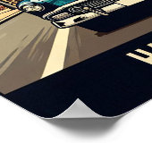  Cuba Travel Poster met klassieke auto's (Hoek)