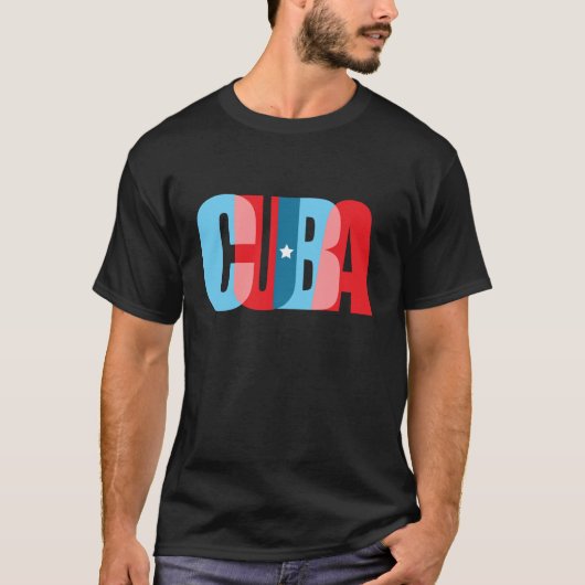 CUBA - trendy tekstontwerp T-shirt (Voorkant)