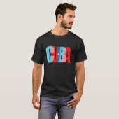 CUBA - trendy tekstontwerp T-shirt (Voorkant volledig)