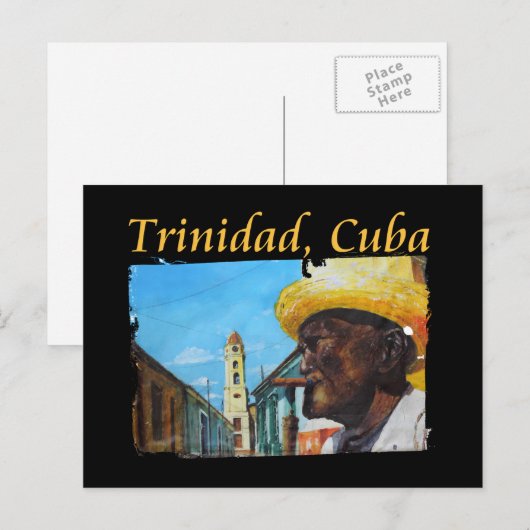Cuba - Trinidad Cubaanse sigaar kunst Briefkaart (Voorkant / Achterkant)