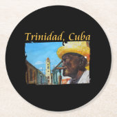 Cuba - Trinidad Cubaanse sigaar kunst Ronde Kartonnen Onderzetter (Voorkant)