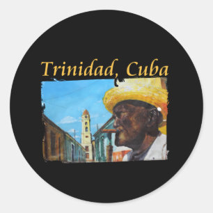 Cuba - Trinidad Cubaanse sigaar kunst Ronde Sticker